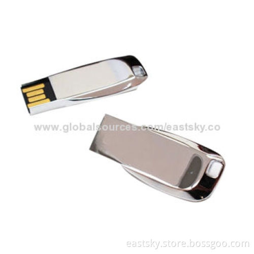 Custom mini USB flash drive, stainless steel, 64MB to 32GB memory capacity, USB2.0 interfaceNew